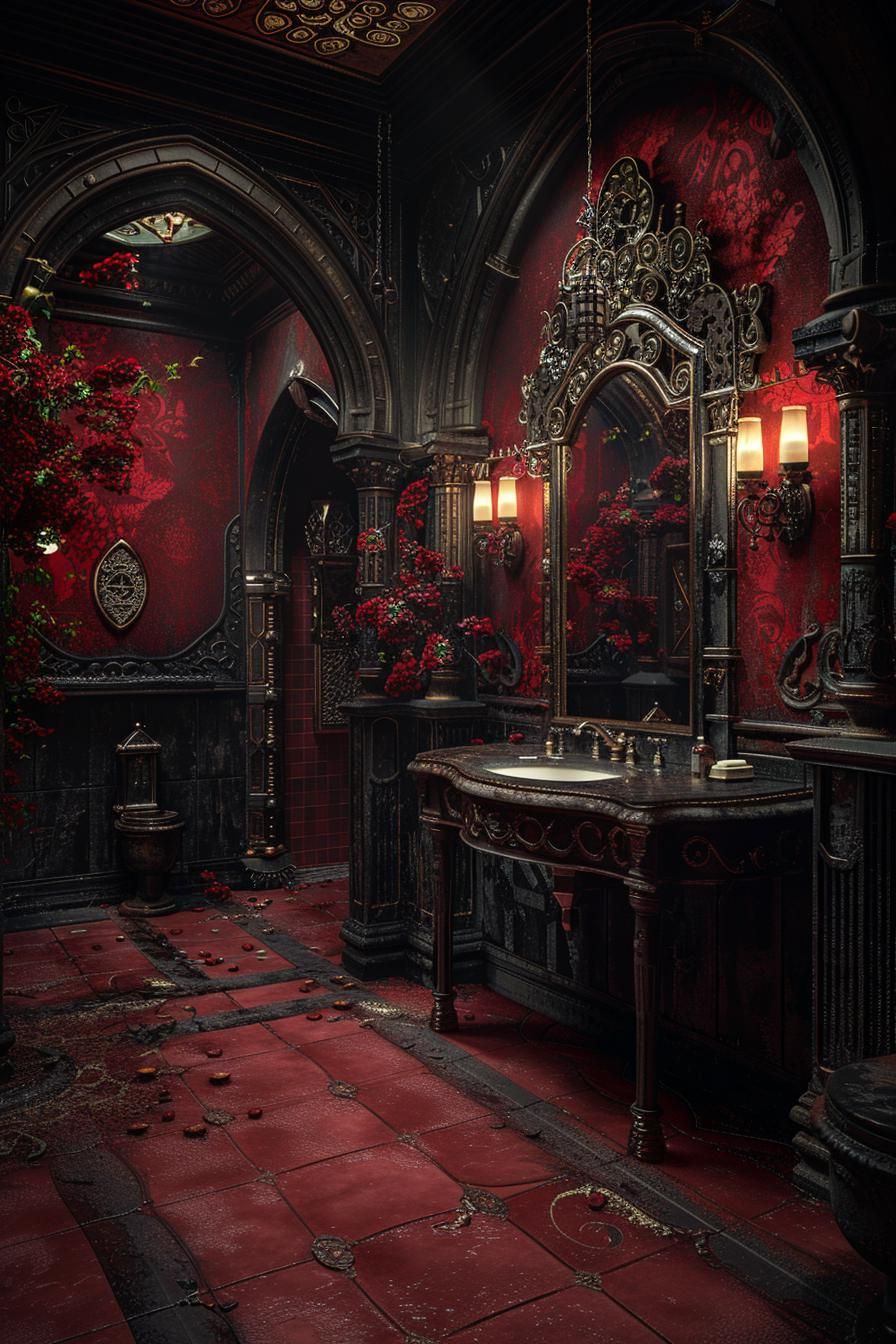 8. Medieval-Inspired Bathroom Opulence - photo 2