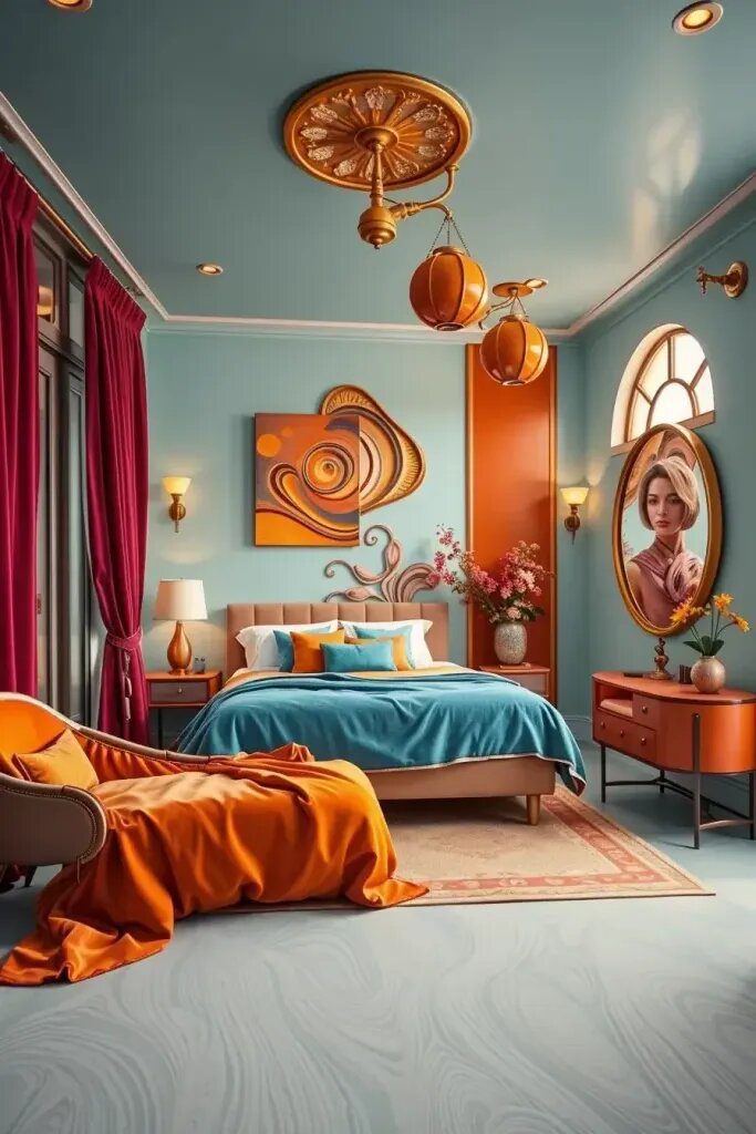 Bold Dali-Inspired Color Palettes for Bedrooms