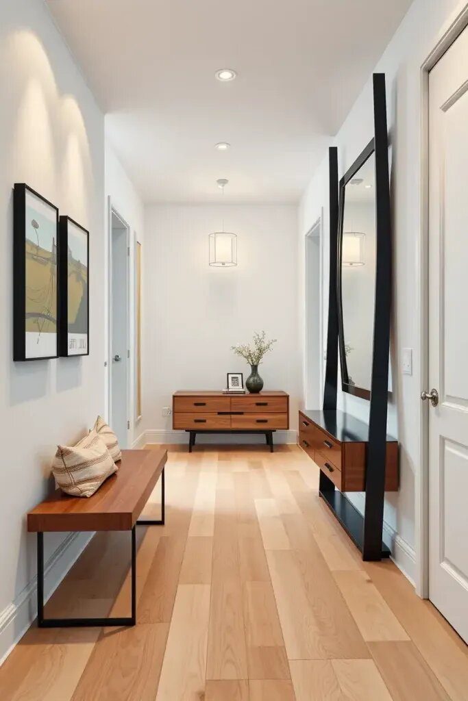 1. Minimalist Hallway Design With a Stylish Touch