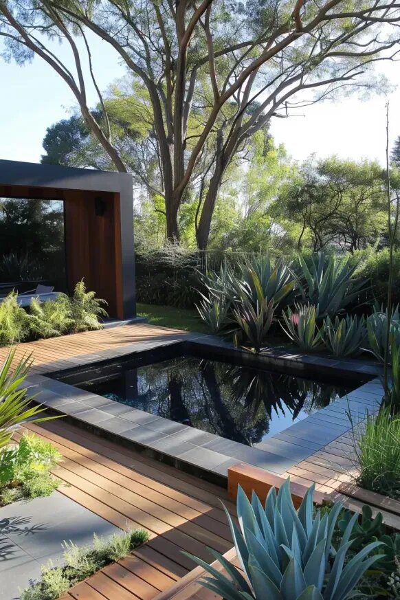 Minimalist Plunge Pool Set In Nature