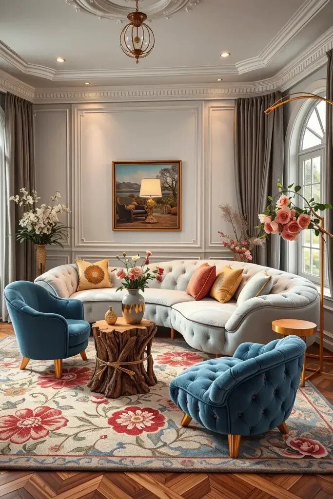 Living Room Elegance Combined with Quirky Furniture - photo 2