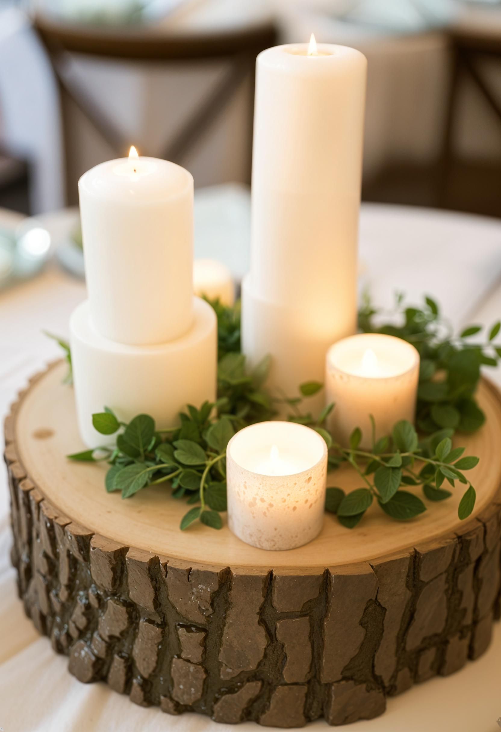 5. Wood Log Slice Centerpieces - photo 2
