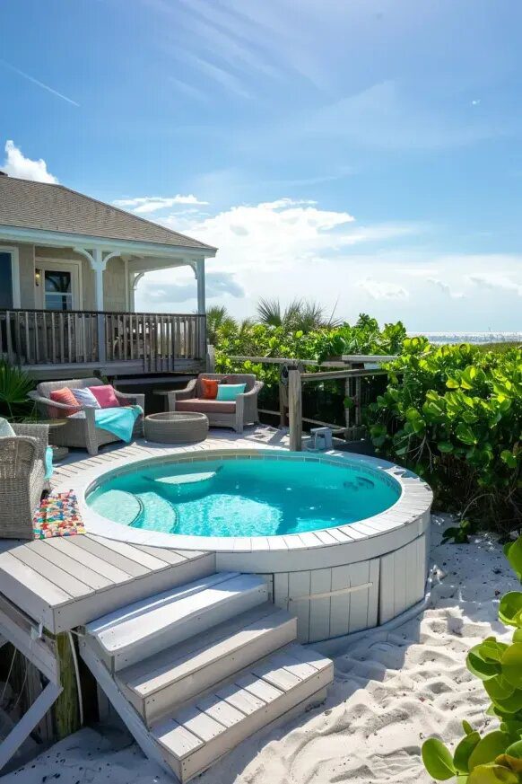 Seaside Pool Deck for Relaxing