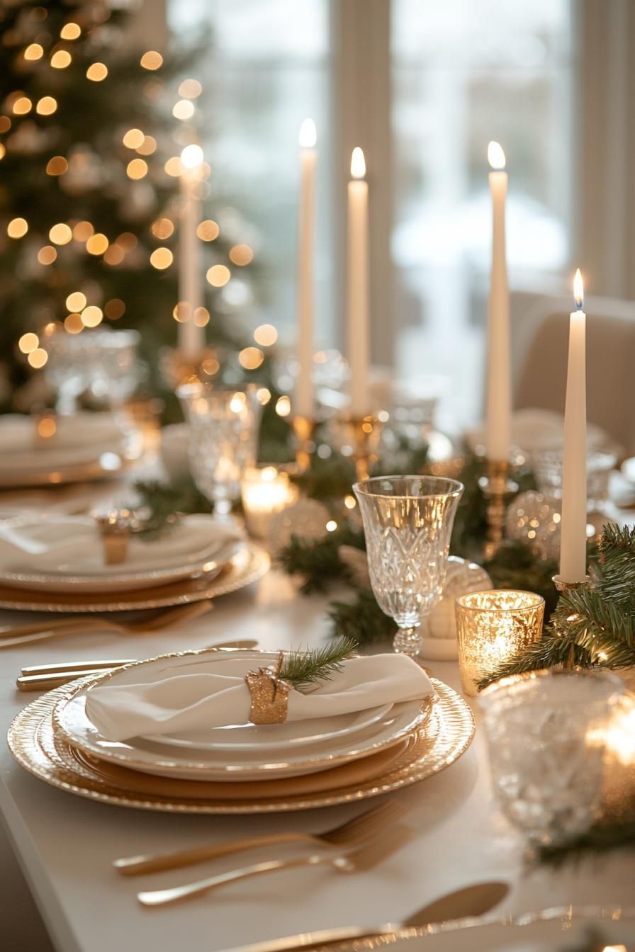 2. Gold and White Table Decor Ideas - photo 2