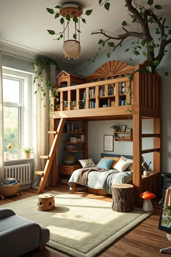 Cozy Tree-House Bedroom Themes