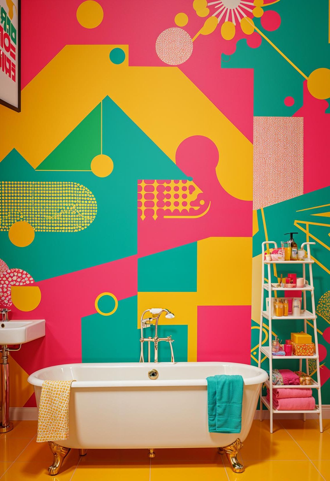 11. Bold Pop Art Powder Rooms
