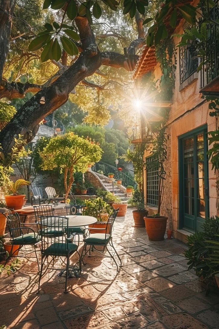 18. Breezy Mediterranean Terrace Ideas