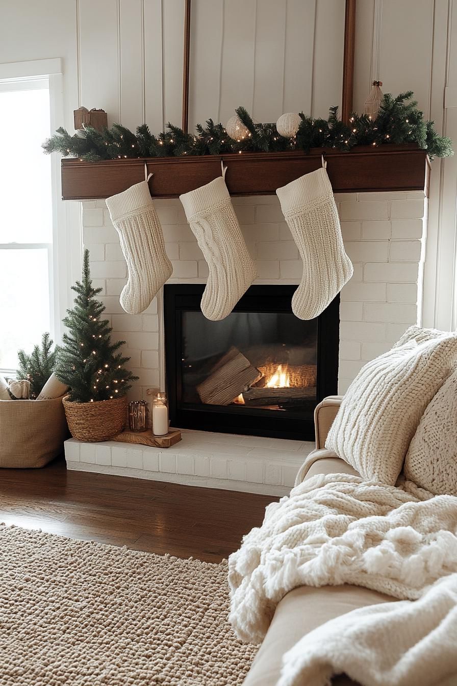 3. Neutral Velvet Stockings and Textiles