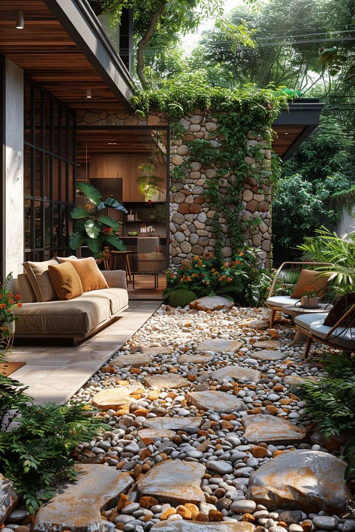 13. Nordic-Style Gravel Patio Looks