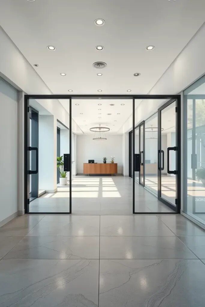 Frameless Glass Doors for a Sleek Lobby Finish - photo 2