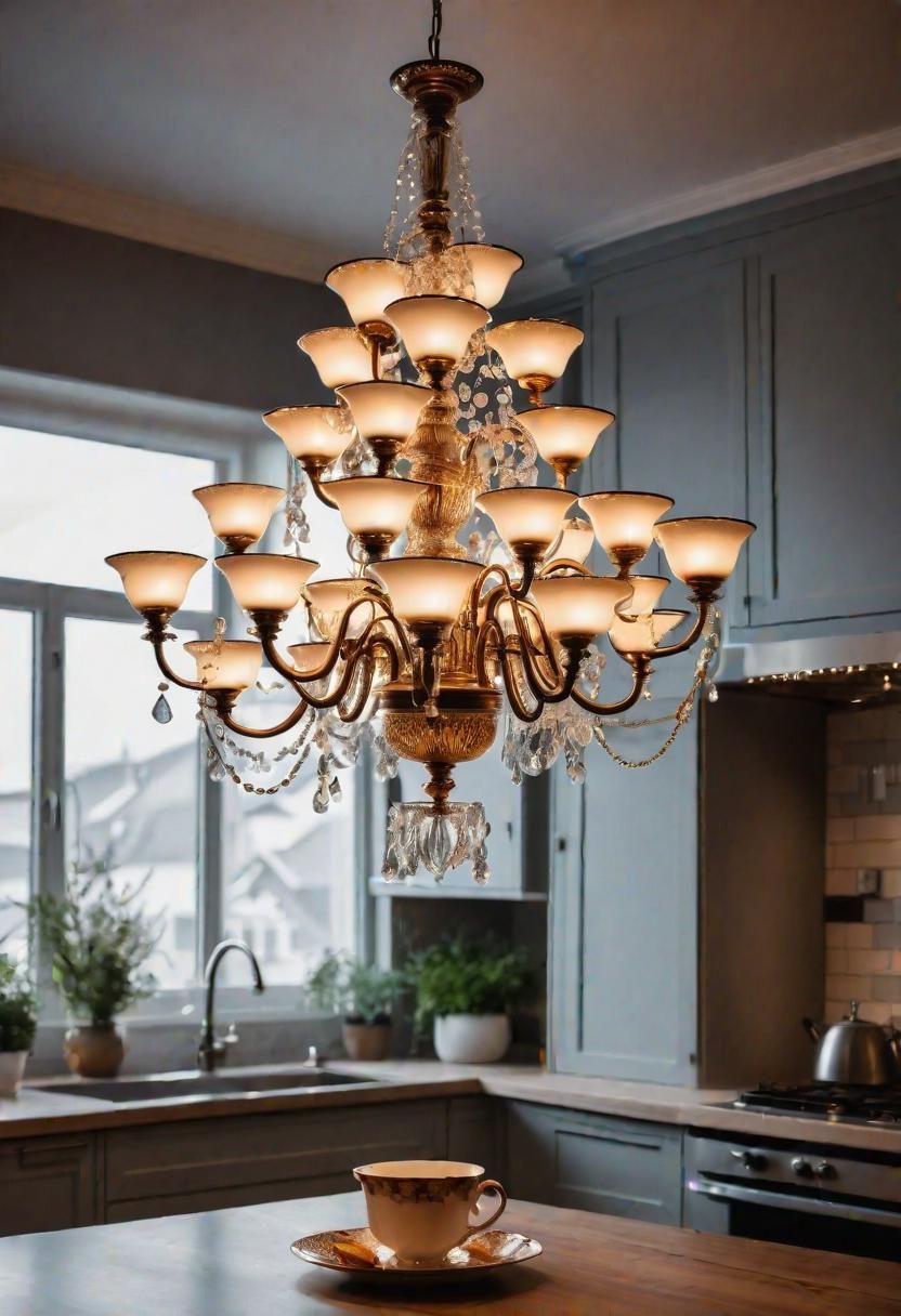 31. Whimsical Teacup Chandelier Design - photo 2