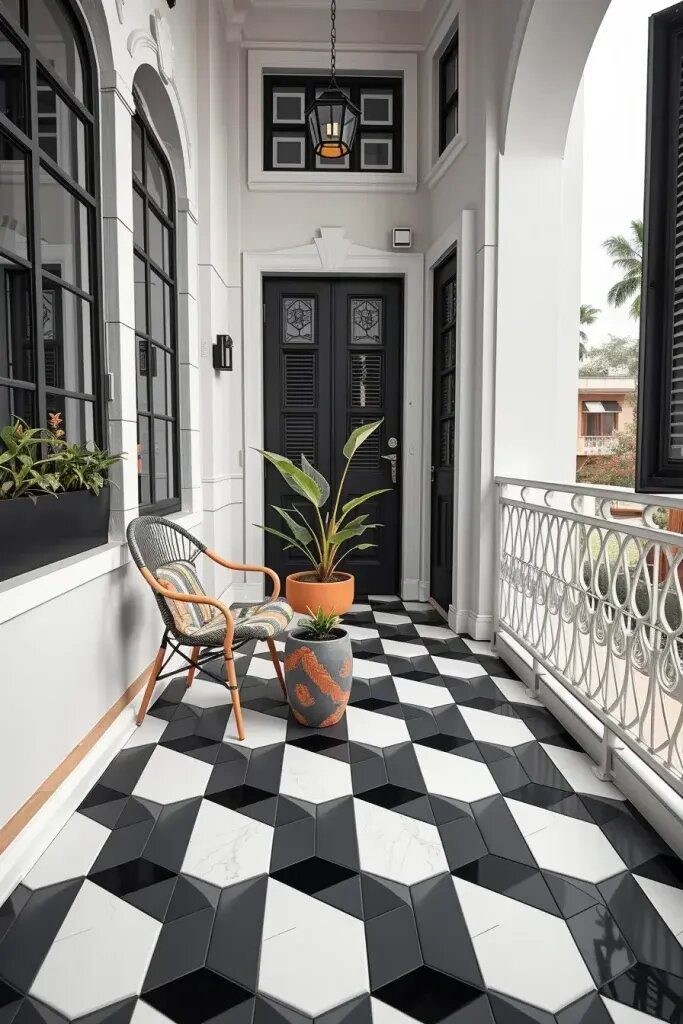 Geometric Balconies Featuring Mosaic Patterns - photo 2