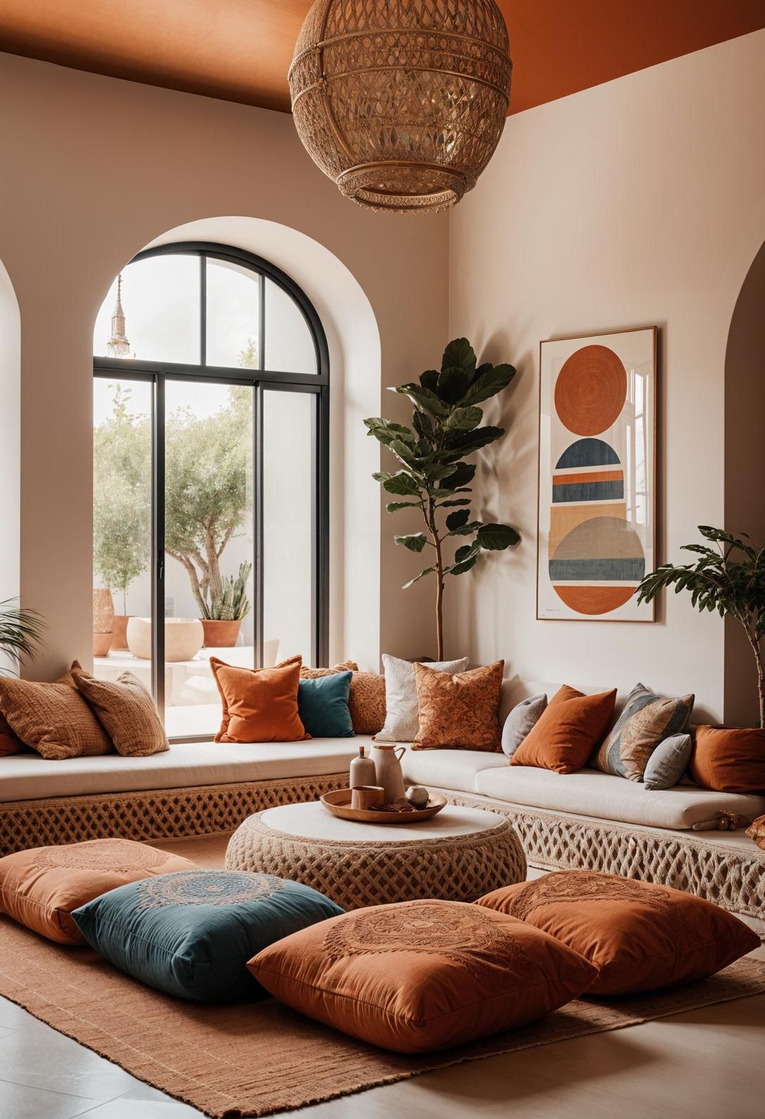 10. Sunken Living Room Seating Oasis