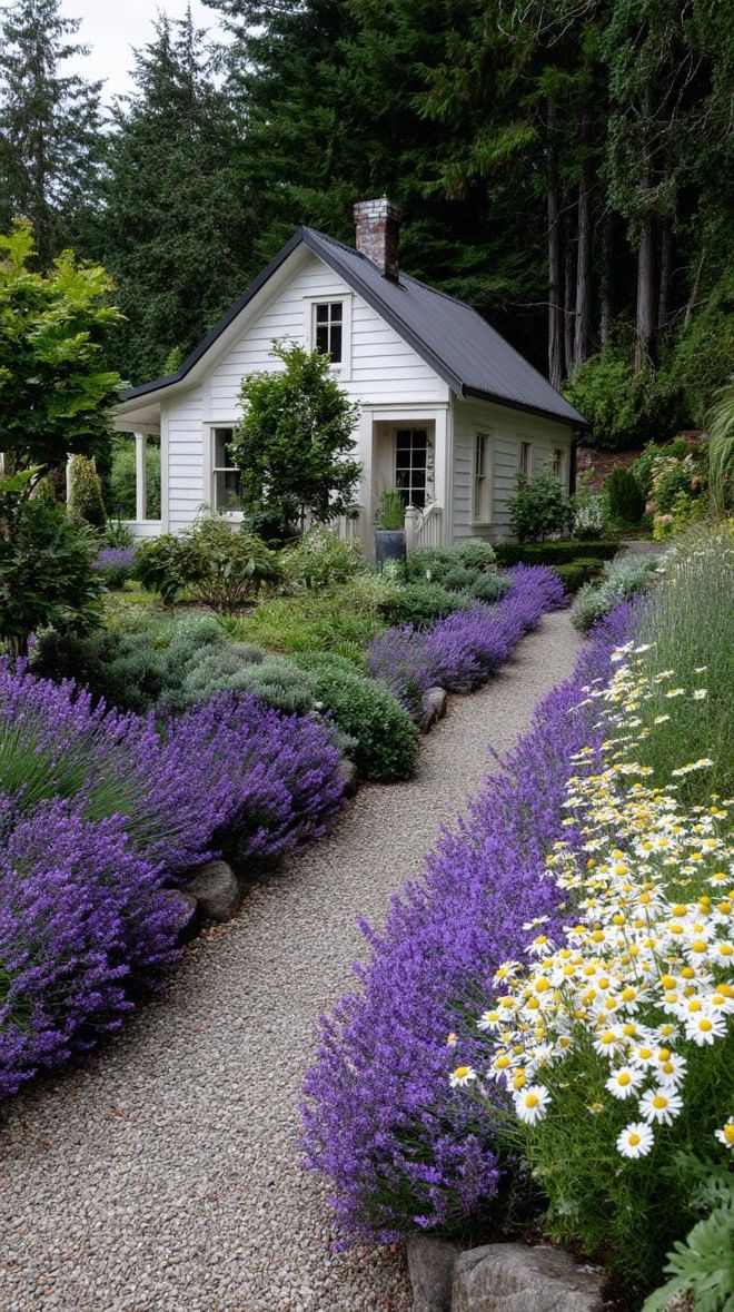 32. A Lavender Path Edged With Chamomile
