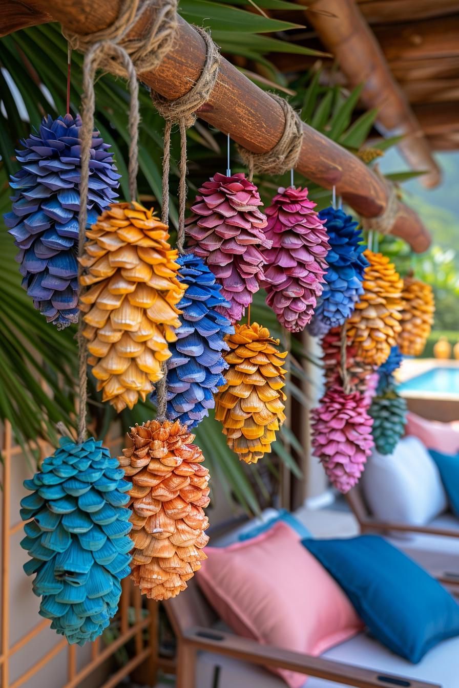 4. Painted Pinecone Yard Art - photo 3