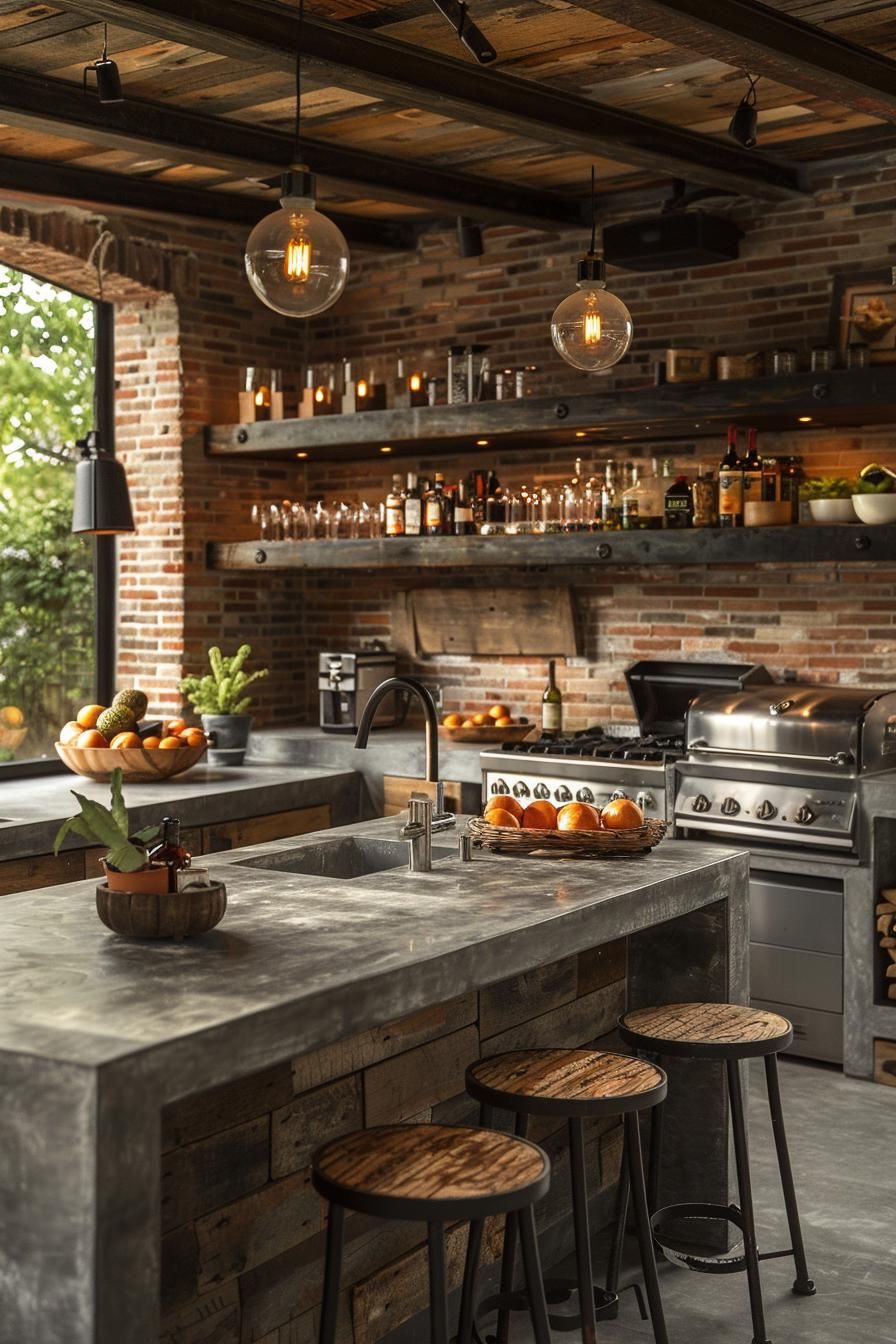 13. Industrial-Style Outdoor Kitchen Ideas - photo 3