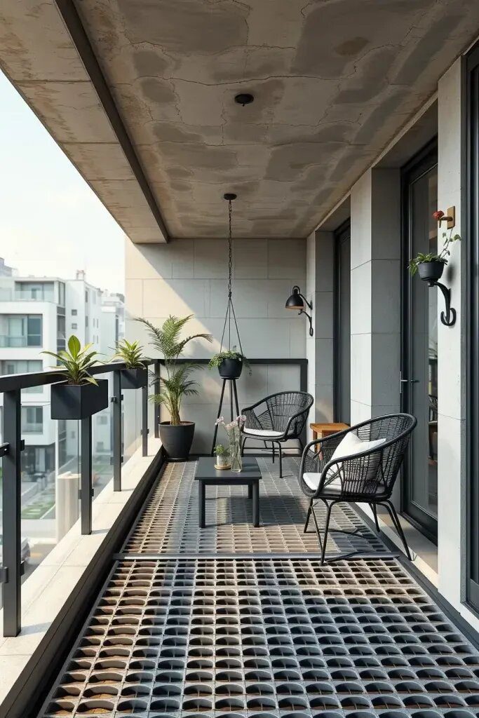 Steel Grate Balconies for a Minimalist Look