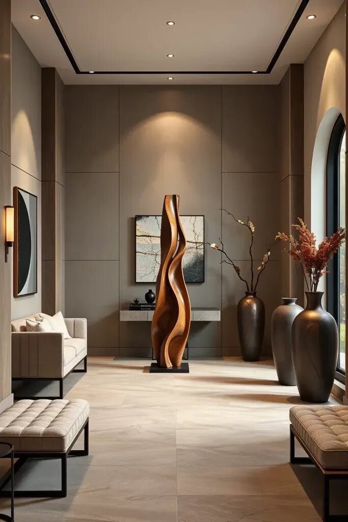 Stylish Sculptures That Elevate an Entryway