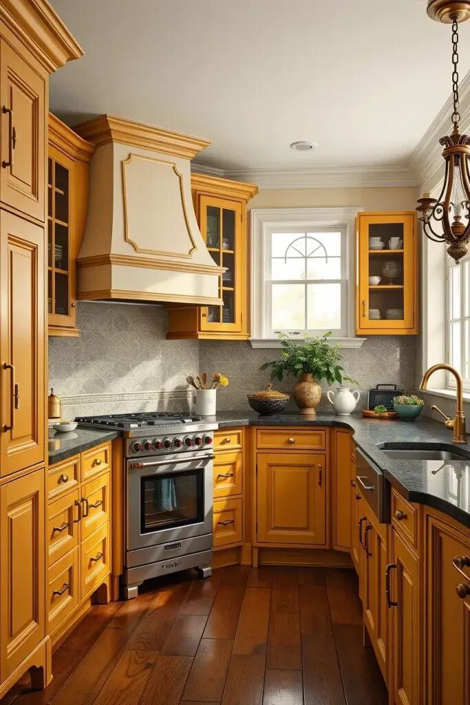 Mustard Yellow Cabinets for Warmth and Sophistication - photo 2