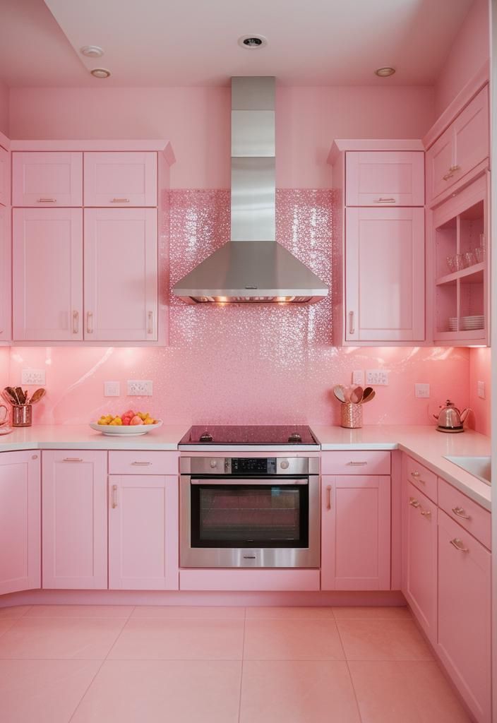 23. Taffy Pink Quartz Backsplash Ideas