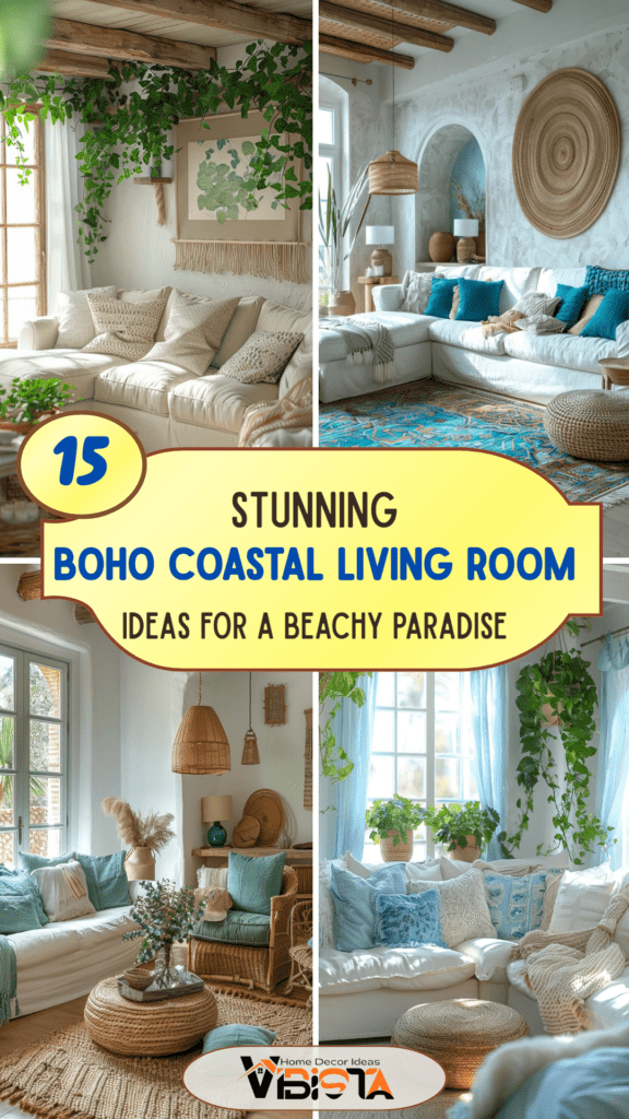 15 Stunning Boho Coastal Living Room Ideas for a Beachy Home