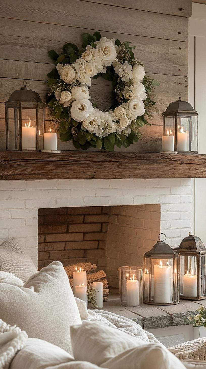 1. Rustic Farmhouse Mantel Styling Tips