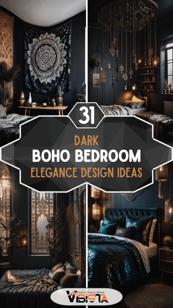 31 Dark Boho Bedroom Sanctuaries: Mystical Elegance &amp; Cozy Vibes