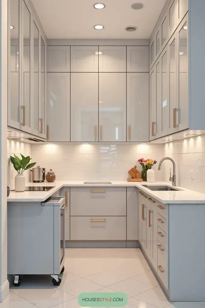 Gray Cabinets for Small Kitchen Makeovers