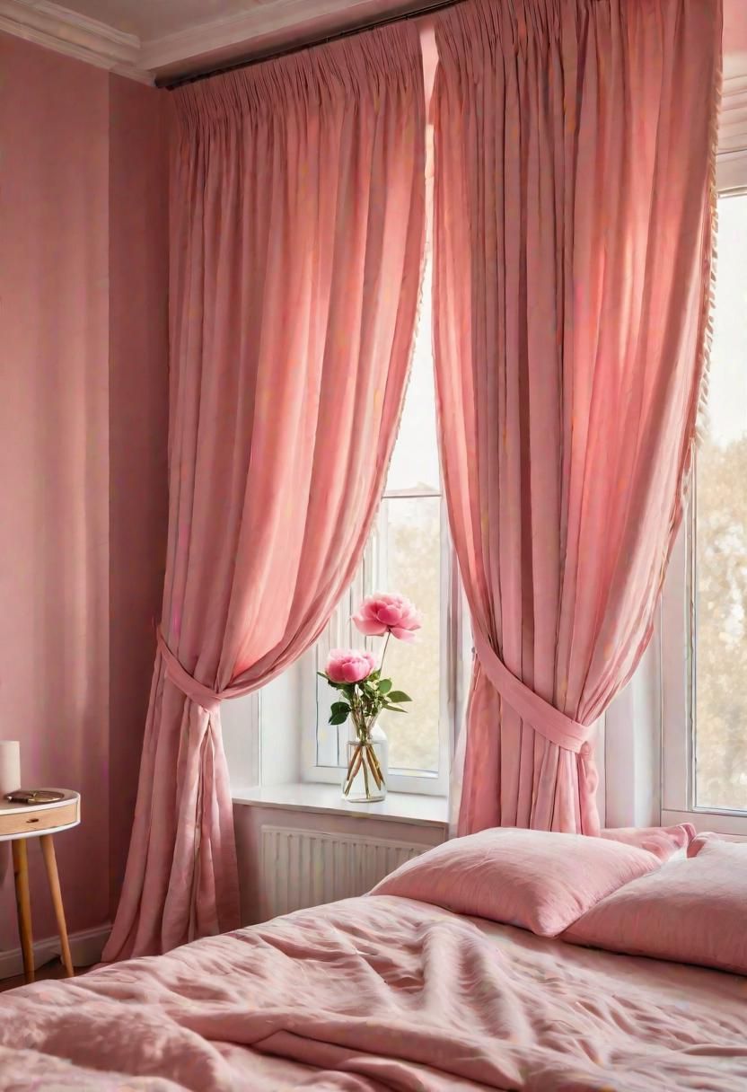 8. Delicate Window Treatments for Pink Bedroom