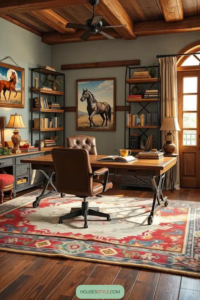 Western Design Ideas for a Home Office