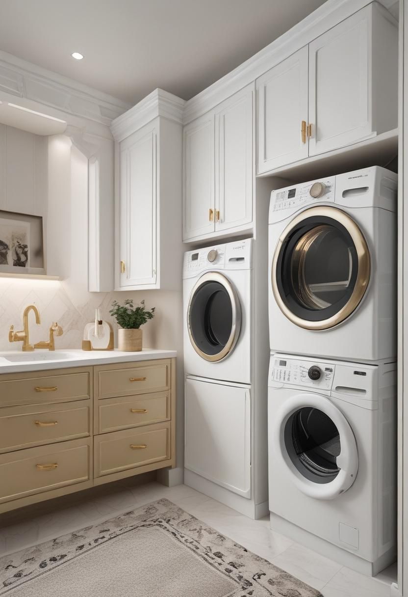 17. White and Gold Luxe Cabinetry - photo 3
