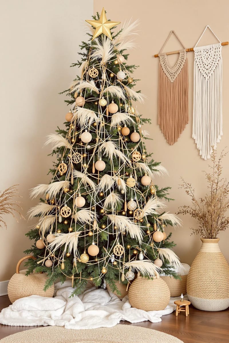 7. Bohemian Tree with Pampas Grass and Wheat - photo 3