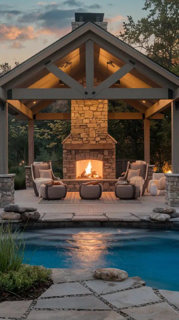 Fireside Evenings: Elegant Pavilion Inspiration