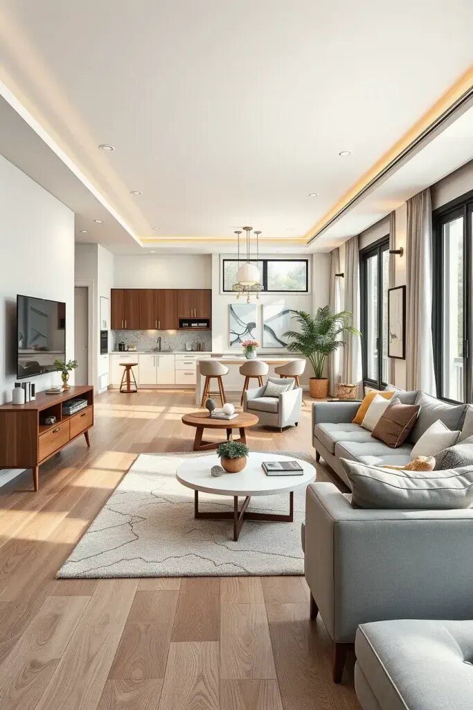 Creating a Cozy Open-Concept Living Room