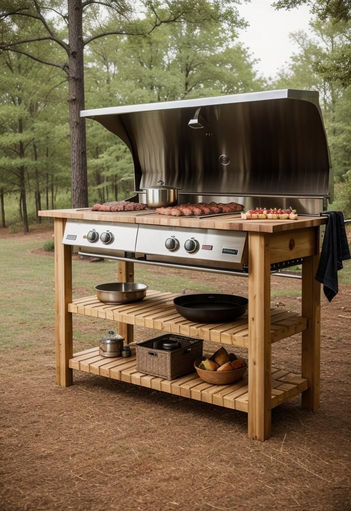 22. Outdoor BBQ Island Essentials