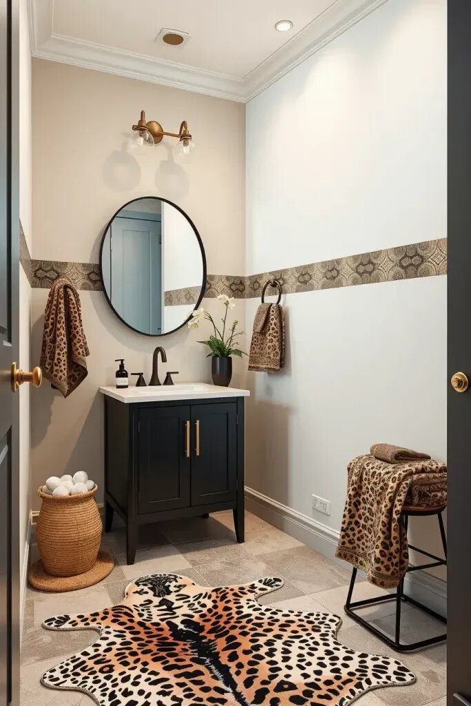 How to Use Animal Prints in Small Bathrooms