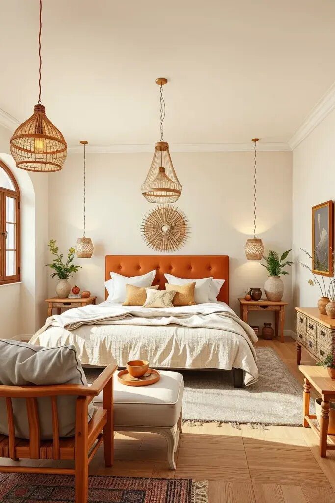 Cozy Terracotta and Cream Bedroom Ideas