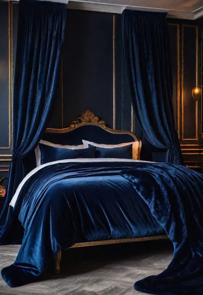 1. Velvet Midnight Bedroom Charm