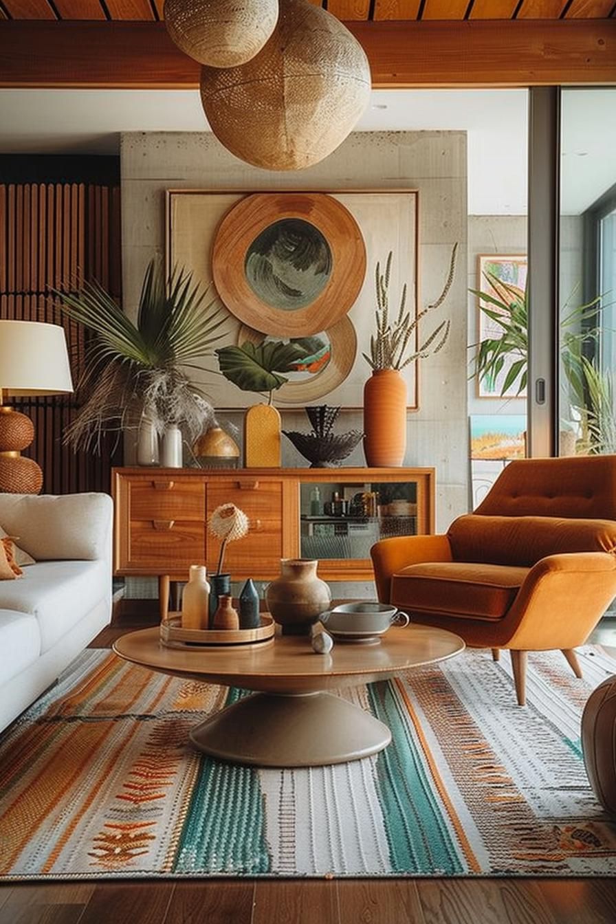 14. Scandi-MCM Fusion: Bold Colors, Clean Lines