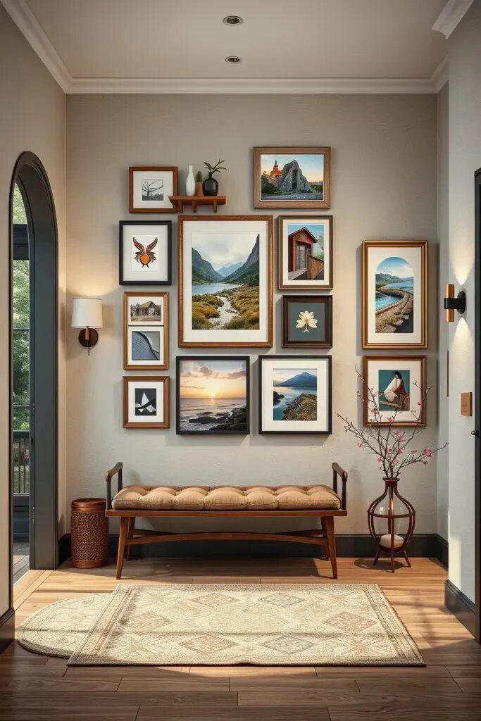 Gallery-Style Walls for a Striking Entryway