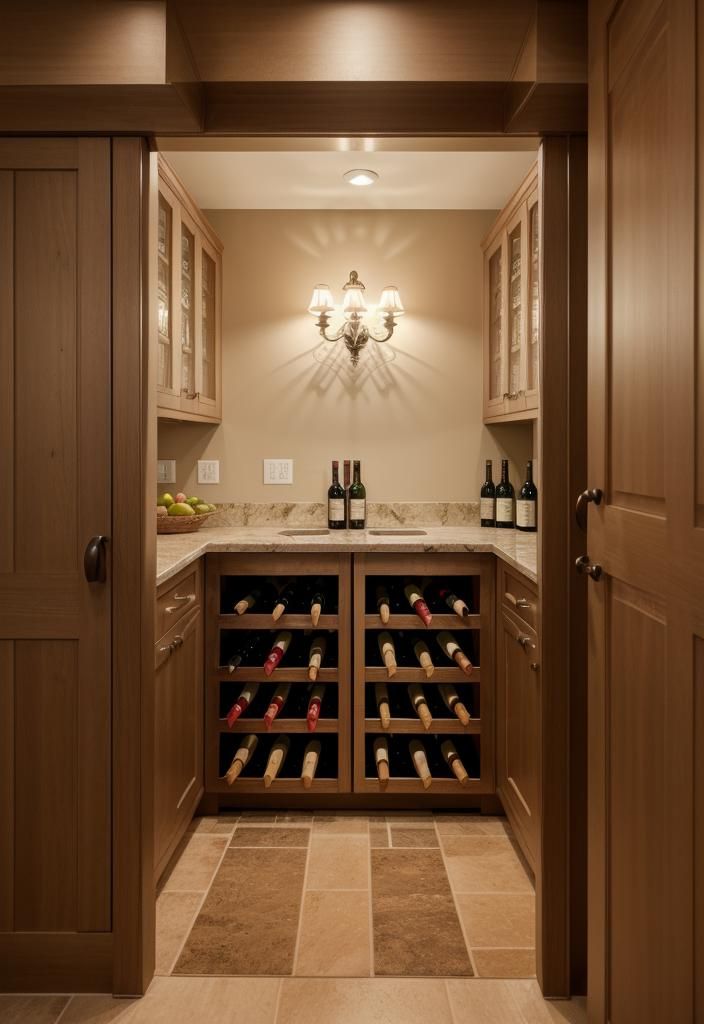 12. Built-In Wine Rack Cabinets