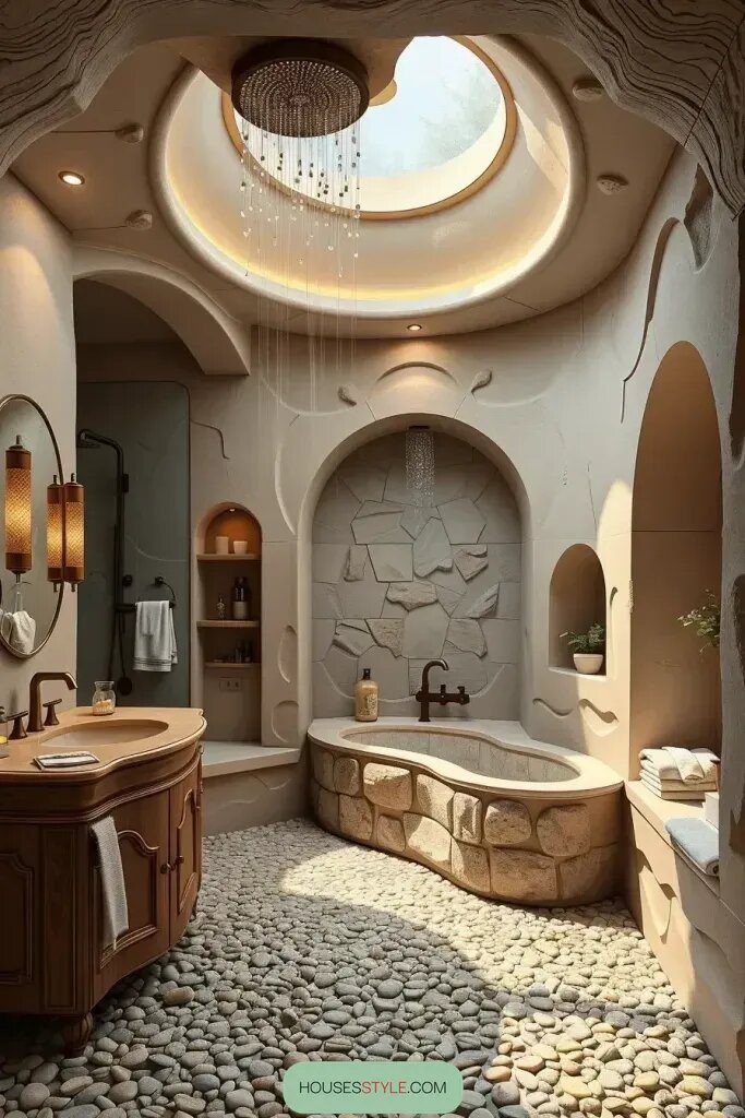 Organic, Cave-Style Bathroom Curves - photo 2