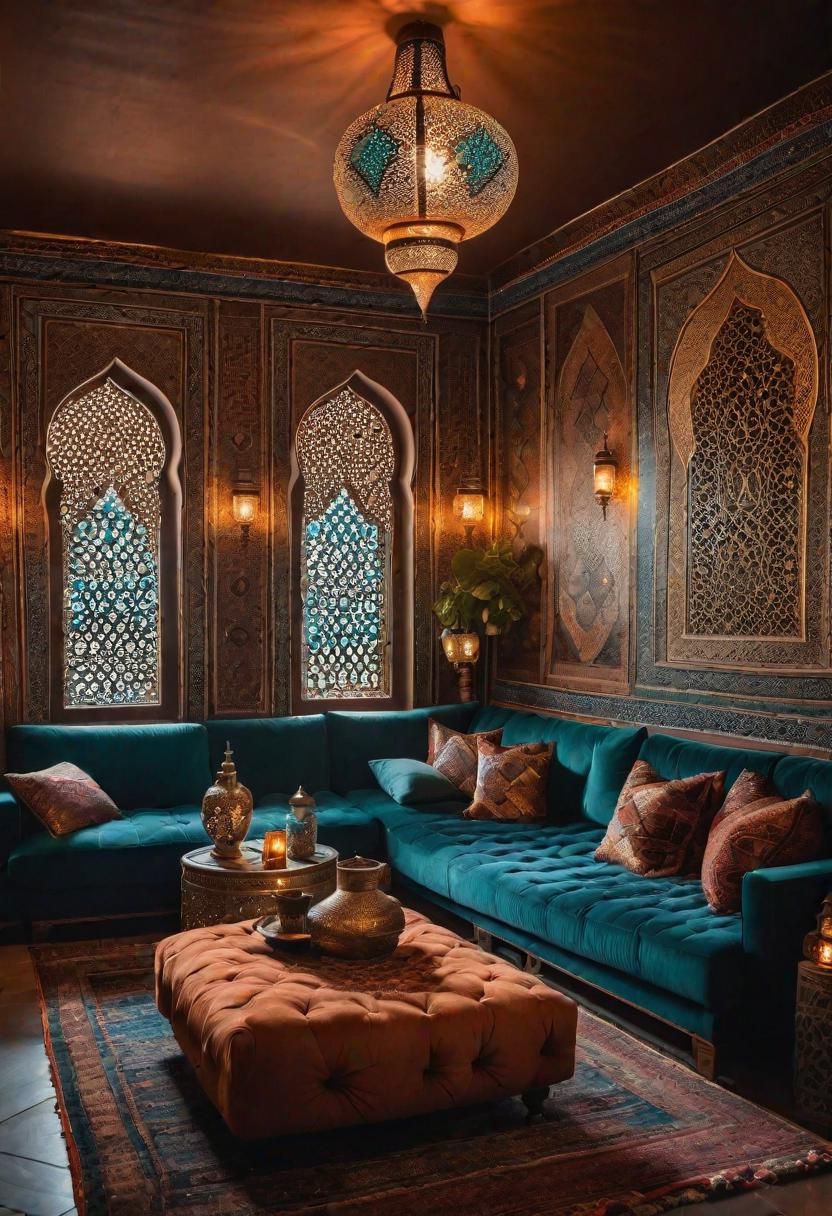 17. Moroccan Jewel-Toned Lounge