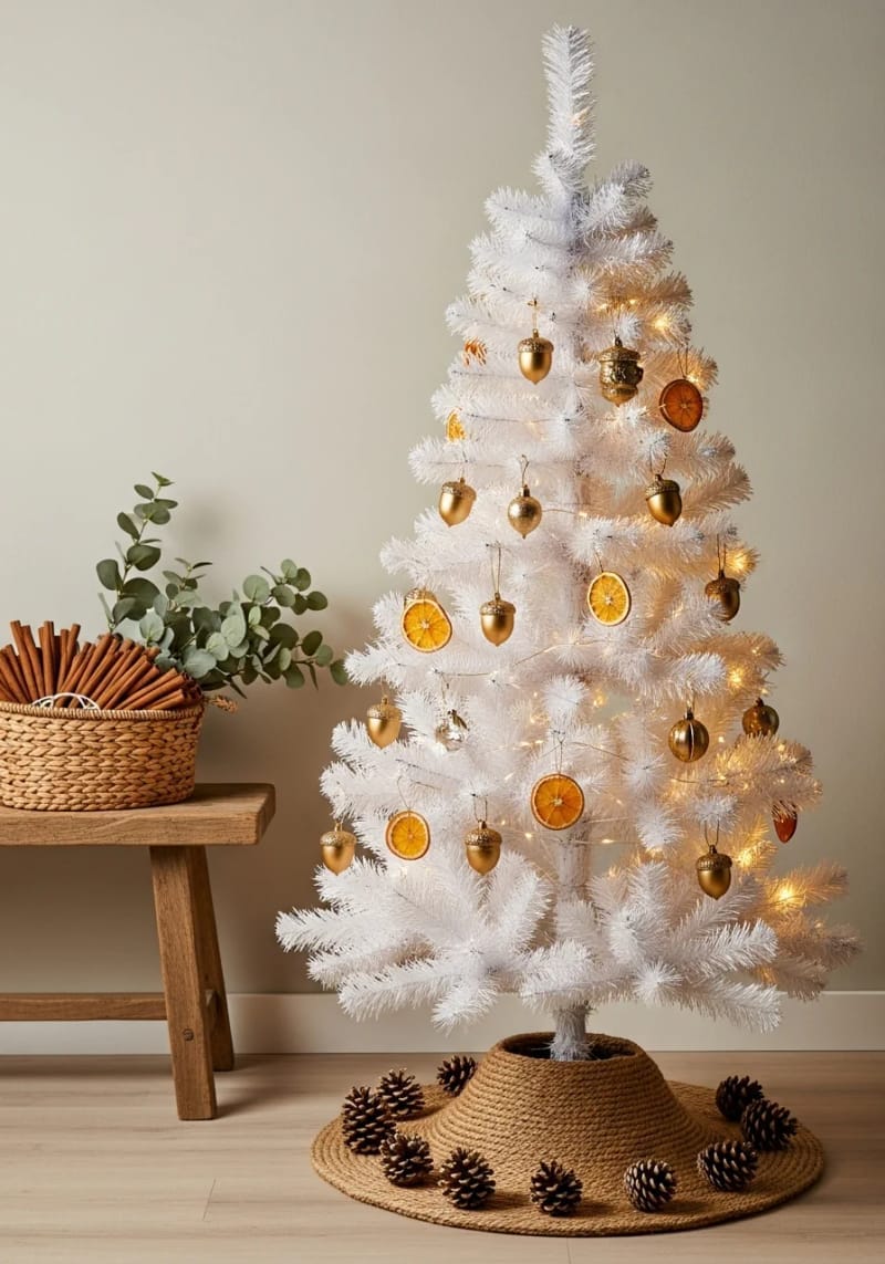 4. Ivory Tree with Gold Acorns and Dried Oranges - photo 3