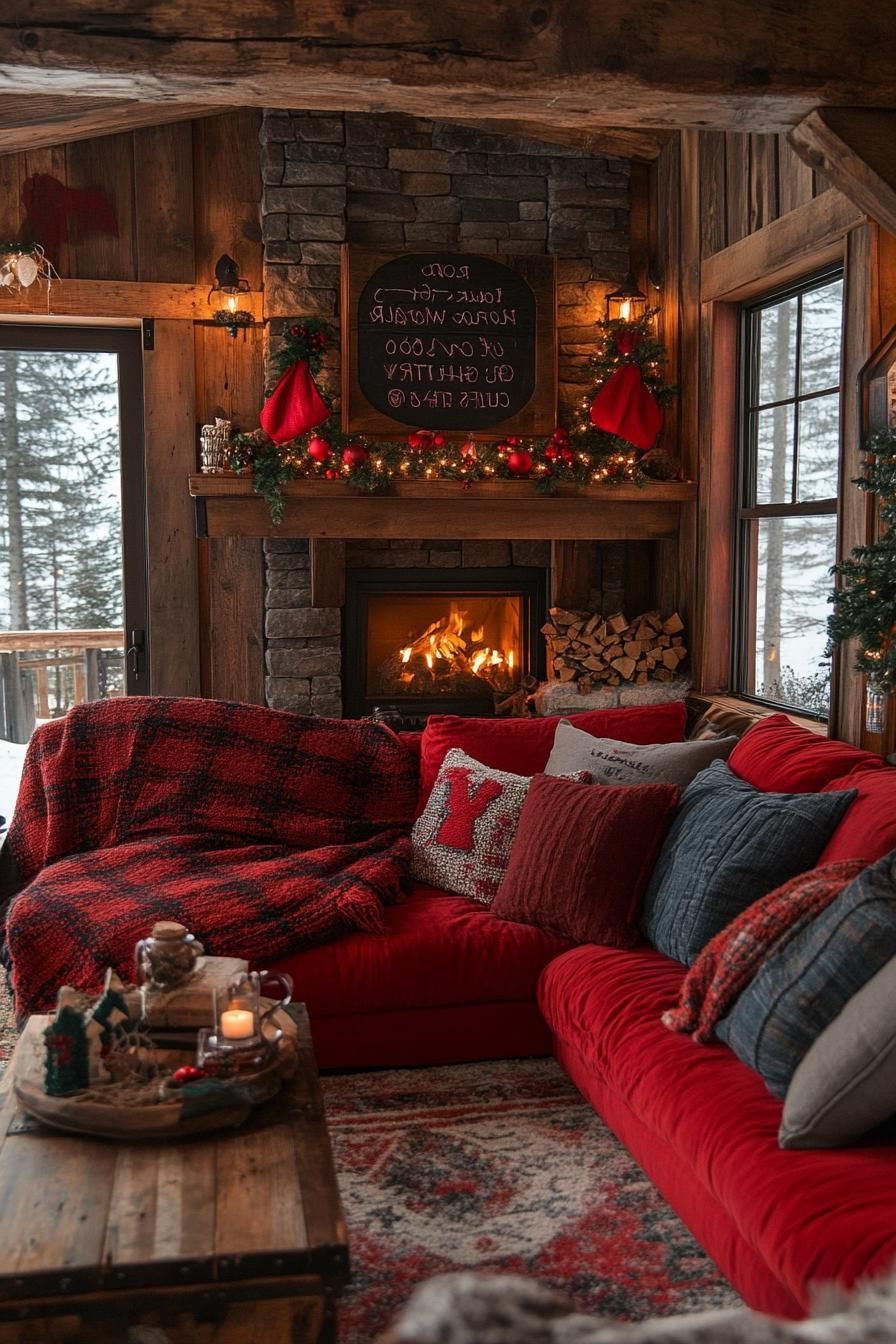 9. Wooden Holiday Sign Decor
