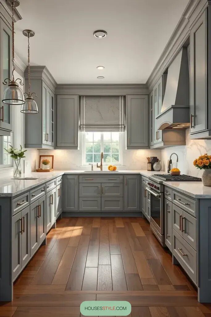 Gray Cabinets in Transitional Kitchen Designs - photo 2