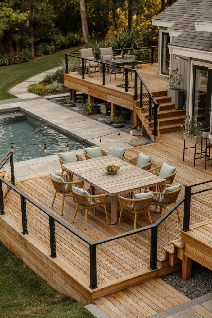 4. Multi-Level Deck Connected to the House