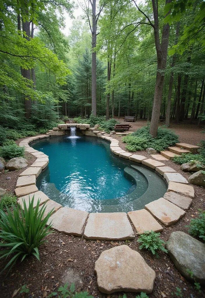 14. A Woodland-Inspired Pool Retreat