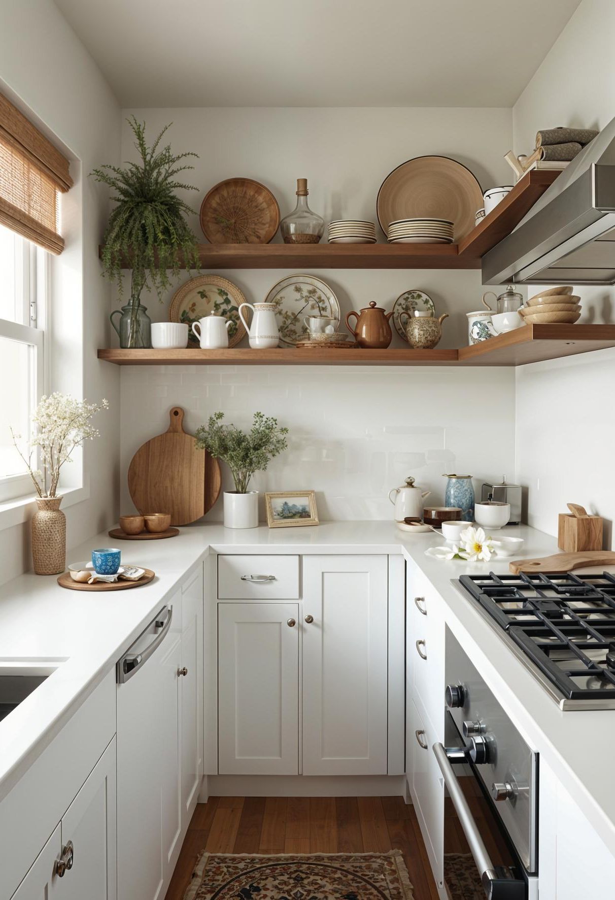 3. Add Floating Shelves to Save Space