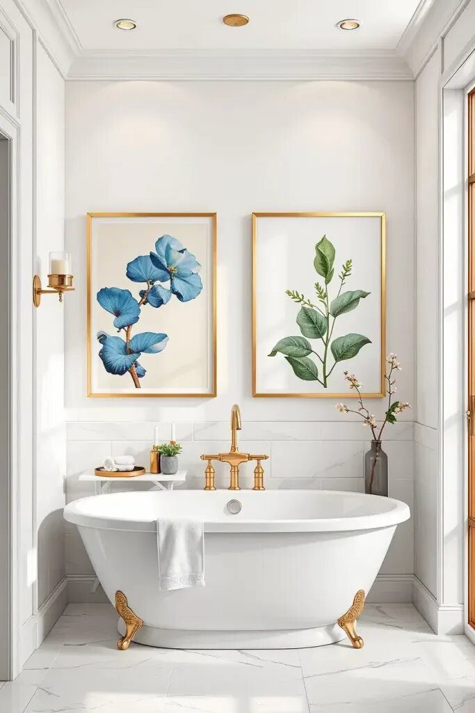 Wall Art In Sage Green And Blue
